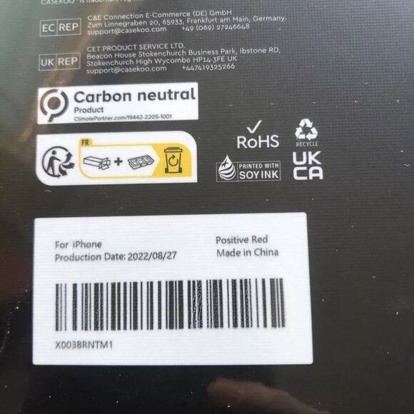 CaseKoo Apple iPhone Transparent Red Case + Portable Stand & Sticker NEW - Picture 3 of 9